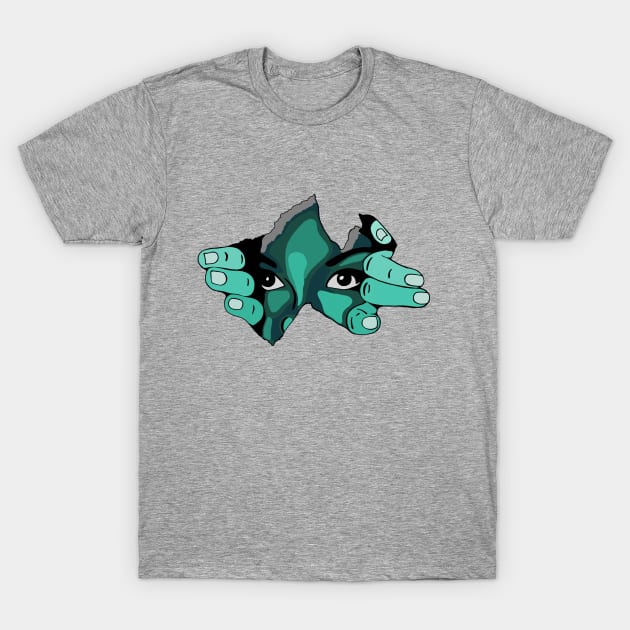 Peek-A-Boo T-Shirt by Slightly Unhinged